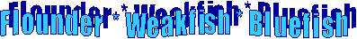 F l o u n d e r   *  W e a k f is h  *  B l u e f i s h